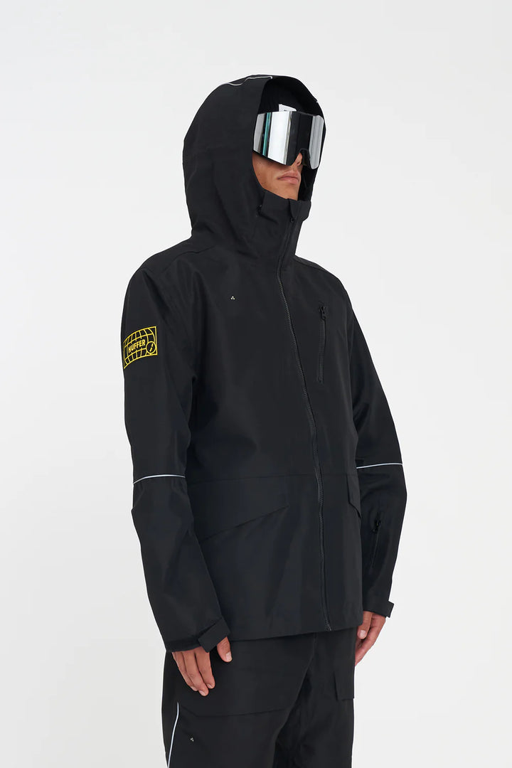 HUFFER MENS SLOWPOKE SNOW JACKET BLACK