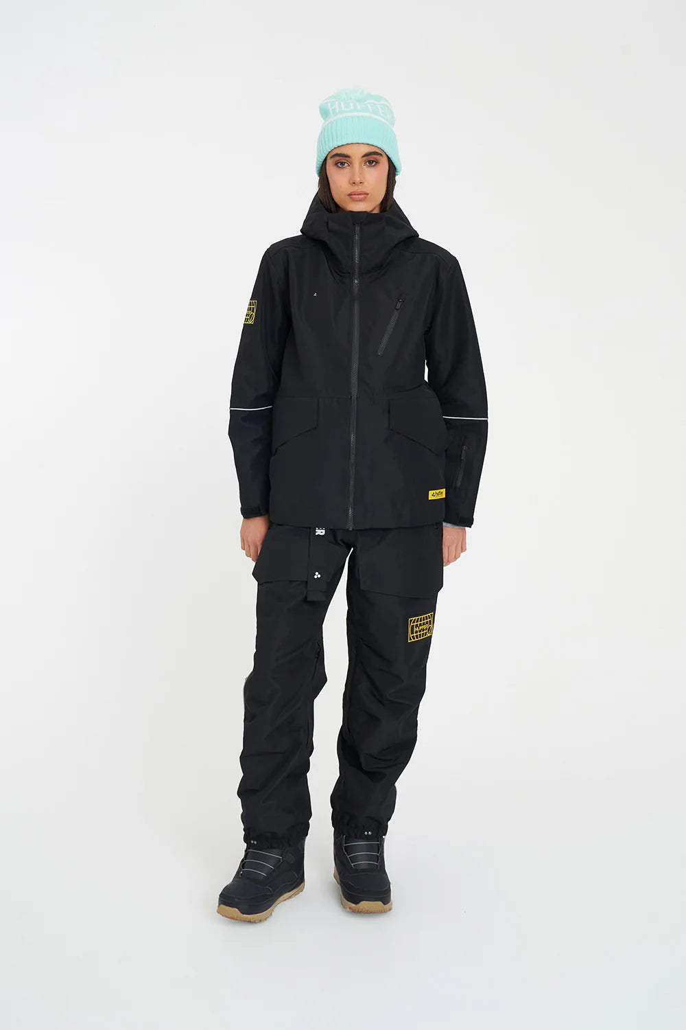 HUFFER WOMENS SLOWPOKE SNOW JACKET BLACK