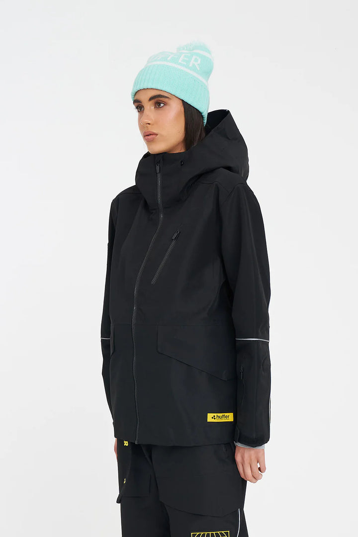 HUFFER WOMENS SLOWPOKE SNOW JACKET BLACK