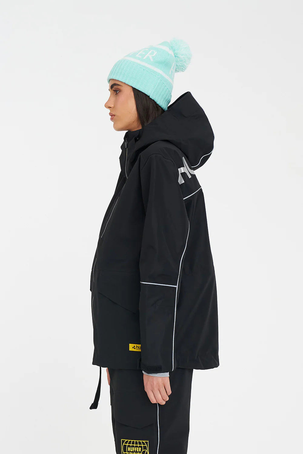 HUFFER WOMENS SLOWPOKE SNOW JACKET BLACK