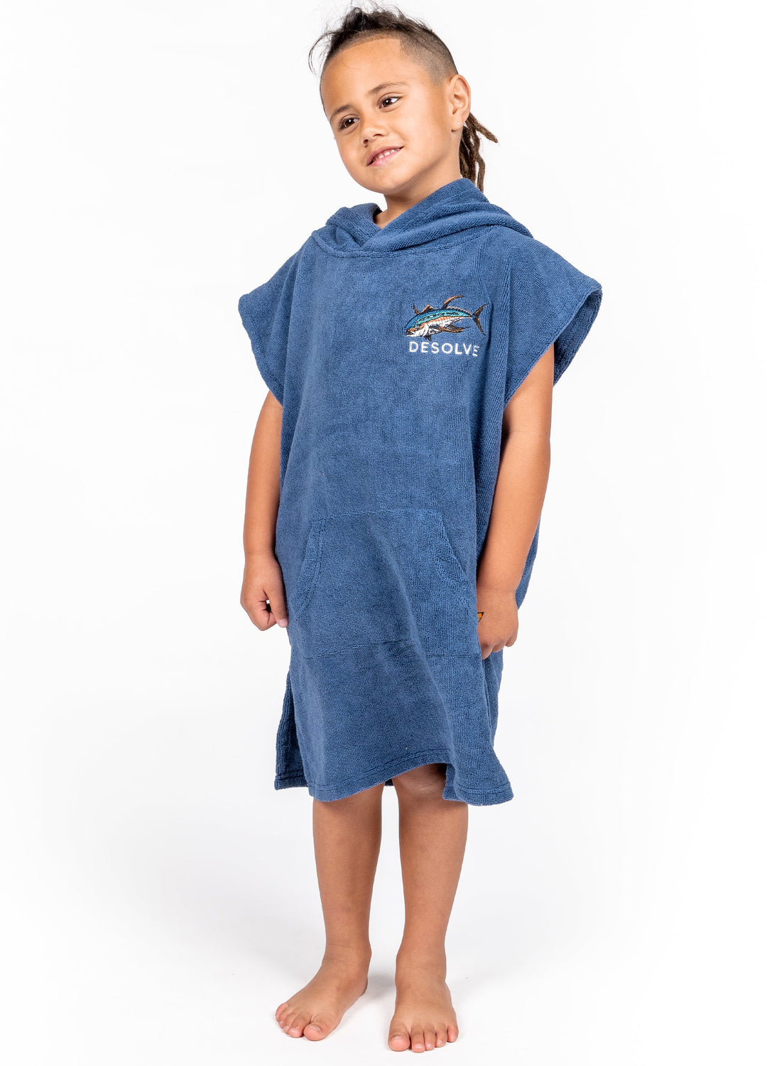Albacares Kids Poncho Towel - Vintage Blue