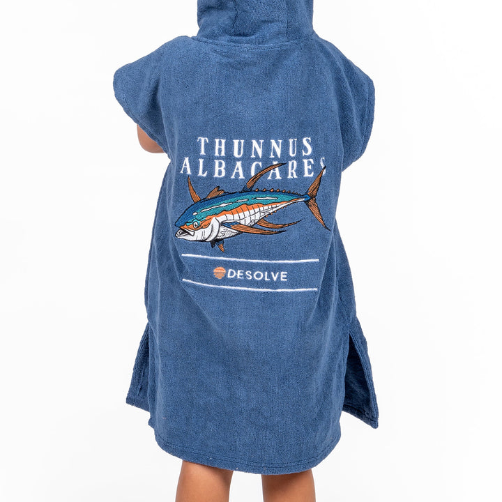 Albacares Kids Poncho Towel - Vintage Blue