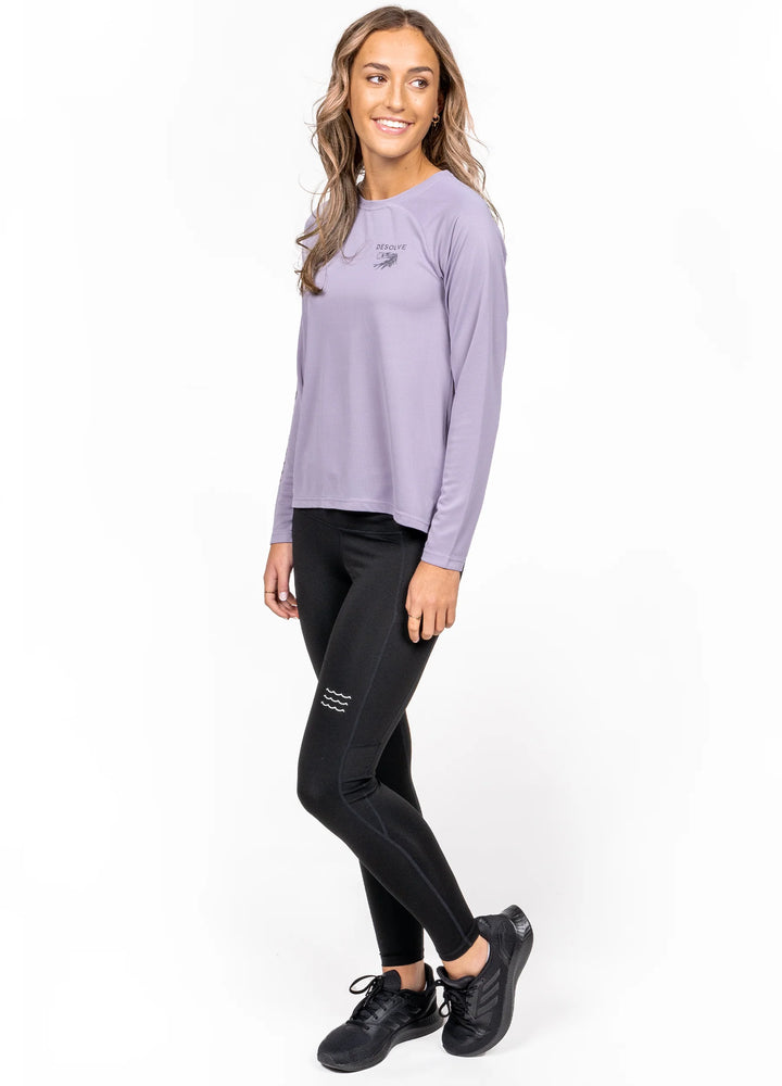Stripey Ripple Crew Womens / Lavender Aura