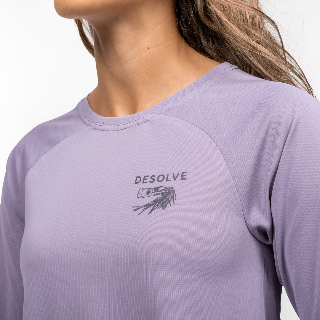 Stripey Ripple Crew Womens / Lavender Aura