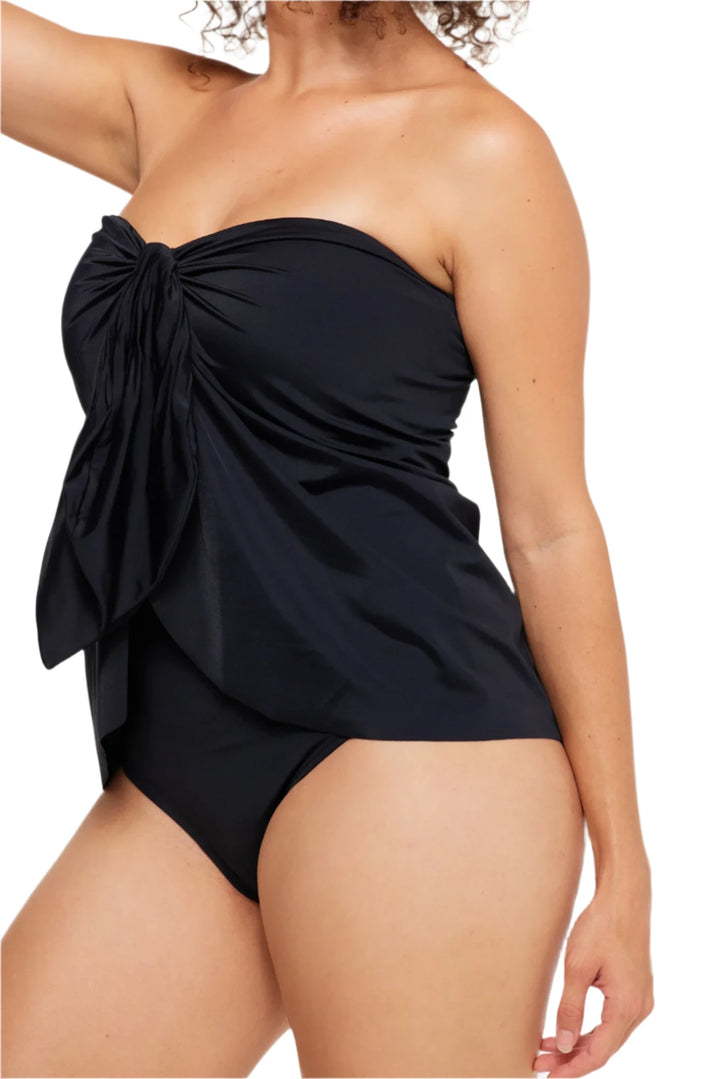 Togs Black Swimdress Overlay